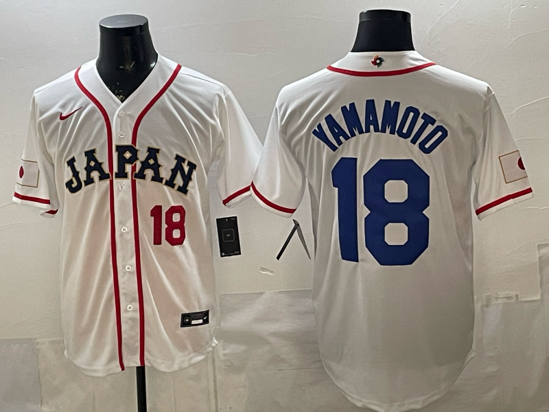 Men 2026 World Cub USA #18 Yamamoto white Nike MLB Jersey 006->more jerseys->MLB Jersey